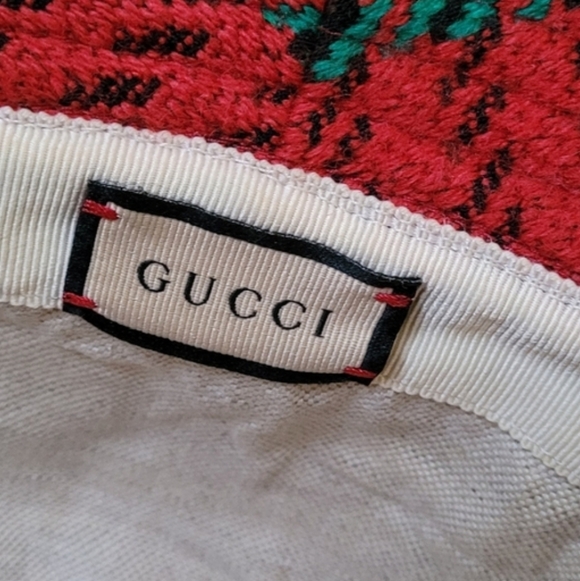 GUCCI TWEED WOOL HOUNDSTOOTH LOGO GG BUCKET FEDORA HAT - Picture 11 of 12